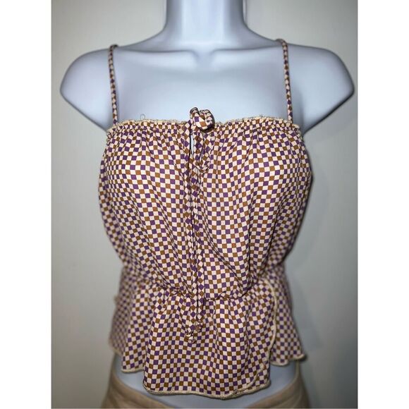 NEW! Women’s Smocked Peasant Camo Top Small - Picture 8 of 8